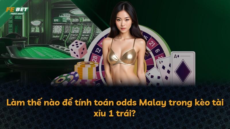 Làm thế nào để tính toán odds Malay trong kèo tài xỉu 1 trái?